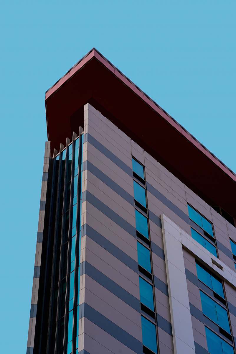 office building high rise building corner